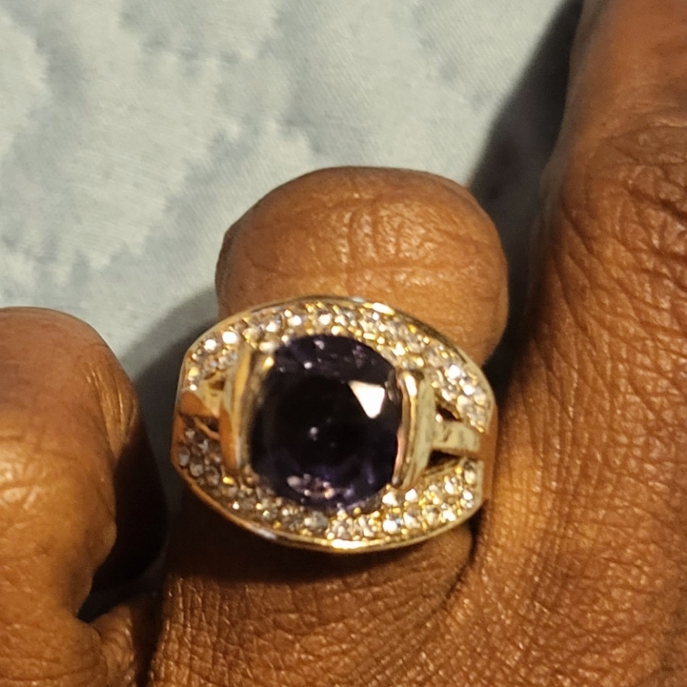 💥SALE 3 for $35💥  Gold Opulent Purple Stone Ring